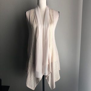 Crochet Long Vest Cardigan - NWOT